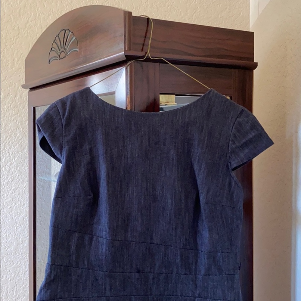 Blue/gray jean dress with belt